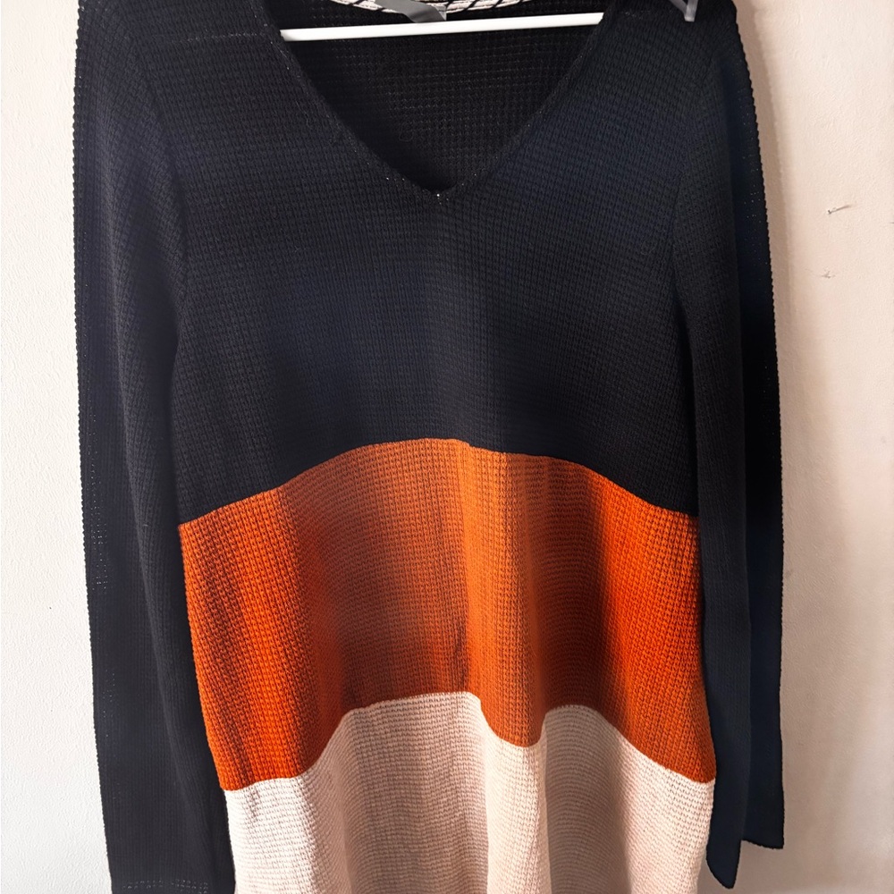 Honeyme Black Textured Knit Top